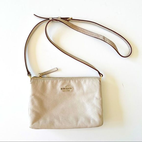 kate spade Bags Kate Spade Off White Leather Triple Compartment